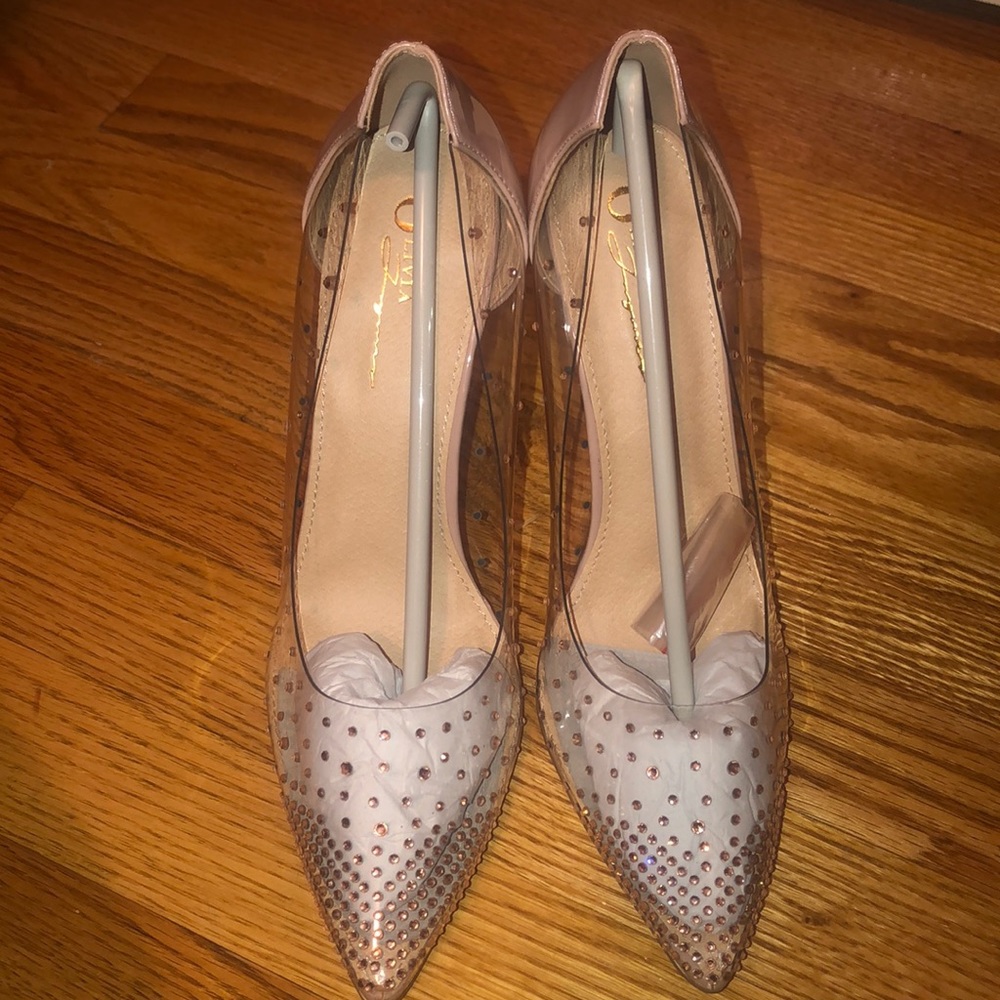 Miss Lola Brand Studded Heels